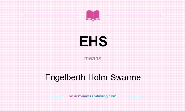 What does EHS mean? It stands for Engelberth-Holm-Swarme