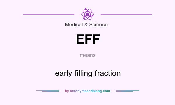 What does EFF mean? It stands for early filling fraction