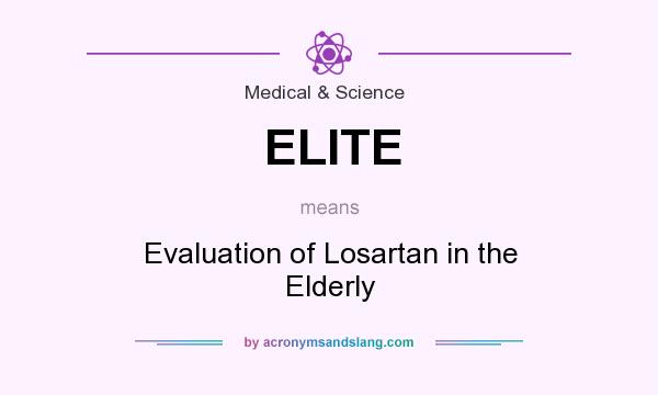 What does ELITE mean? It stands for Evaluation of Losartan in the Elderly