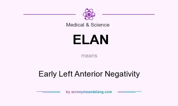 What does ELAN mean? It stands for Early Left Anterior Negativity