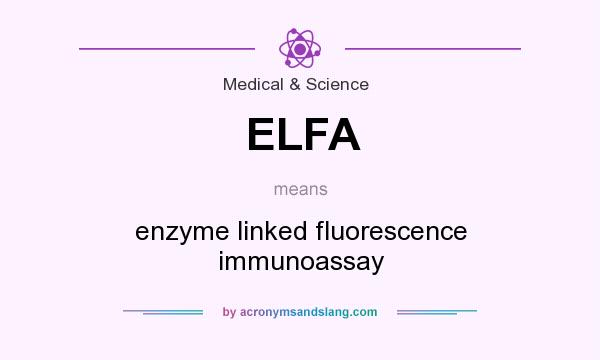 What does ELFA mean? It stands for enzyme linked fluorescence immunoassay