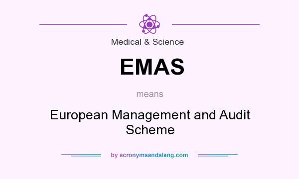 What does EMAS mean? It stands for European Management and Audit Scheme