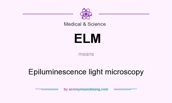 What does ELM mean? It stands for Epiluminescence light microscopy