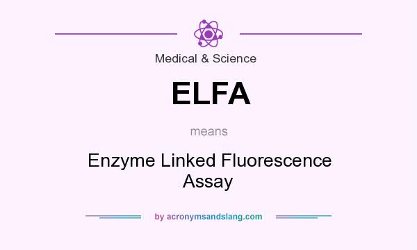 What does ELFA mean? It stands for Enzyme Linked Fluorescence Assay
