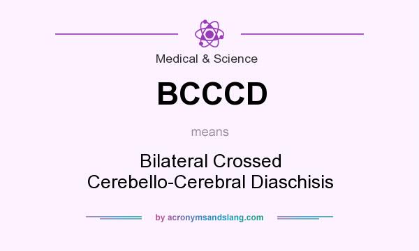What does BCCCD mean? It stands for Bilateral Crossed Cerebello-Cerebral Diaschisis