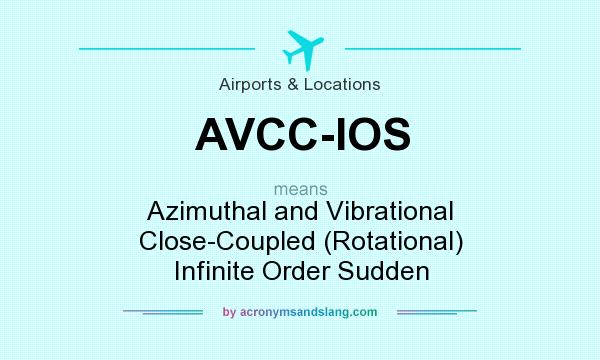 What does AVCC-IOS mean? It stands for Azimuthal and Vibrational Close-Coupled (Rotational) Infinite Order Sudden