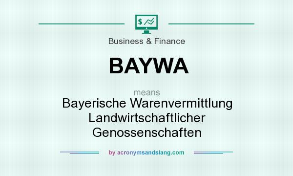 What does BAYWA mean? It stands for Bayerische Warenvermittlung Landwirtschaftlicher Genossenschaften