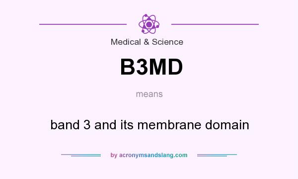What does B3MD mean? It stands for band 3 and its membrane domain