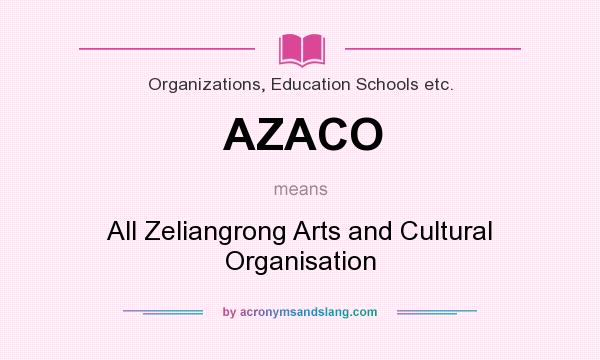 What does AZACO mean? It stands for All Zeliangrong Arts and Cultural Organisation