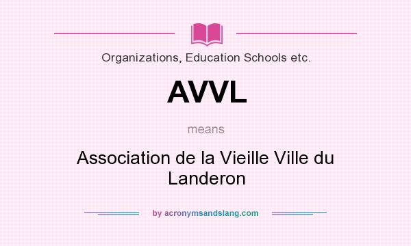 What does AVVL mean? It stands for Association de la Vieille Ville du Landeron
