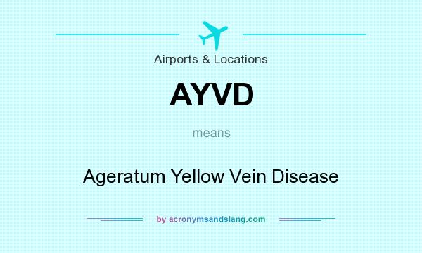 What does AYVD mean? It stands for Ageratum Yellow Vein Disease