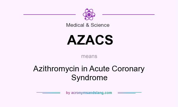 What does AZACS mean? It stands for Azithromycin in Acute Coronary Syndrome