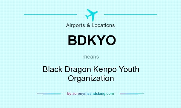 What does BDKYO mean? It stands for Black Dragon Kenpo Youth Organization