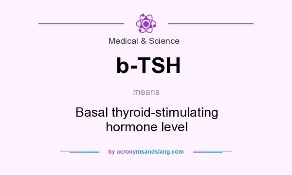 What does b-TSH mean? It stands for Basal thyroid-stimulating hormone level