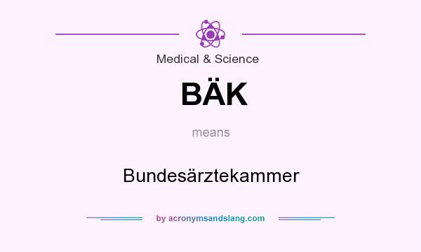 What does BÄK mean? It stands for Bundesärztekammer
