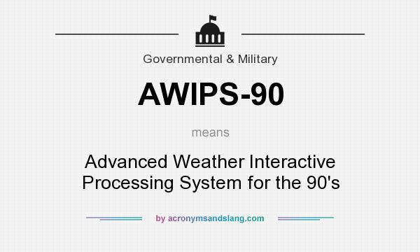 What does AWIPS-90 mean? It stands for Advanced Weather Interactive Processing System for the 90`s