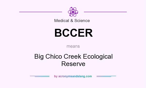 What does BCCER mean? It stands for Big Chico Creek Ecological Reserve