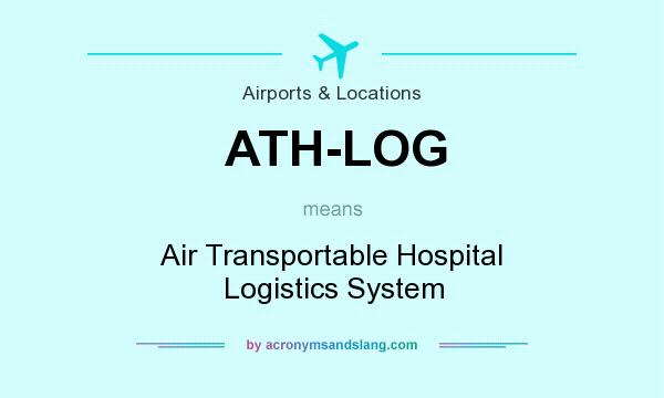 What does ATH-LOG mean? It stands for Air Transportable Hospital Logistics System