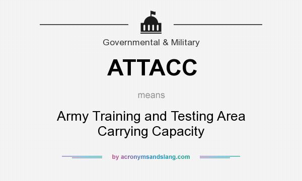 What does ATTACC mean? It stands for Army Training and Testing Area Carrying Capacity