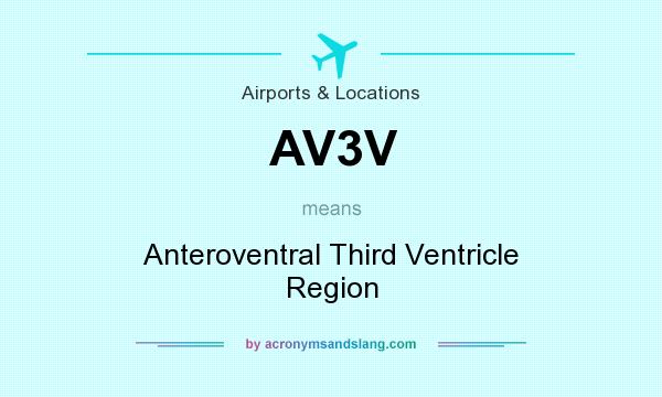 What does AV3V mean? It stands for Anteroventral Third Ventricle Region