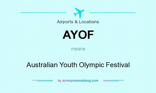 What does AYOF mean? It stands for Australian Youth Olympic Festival
