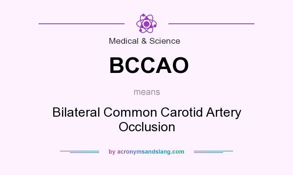 What does BCCAO mean? It stands for Bilateral Common Carotid Artery Occlusion