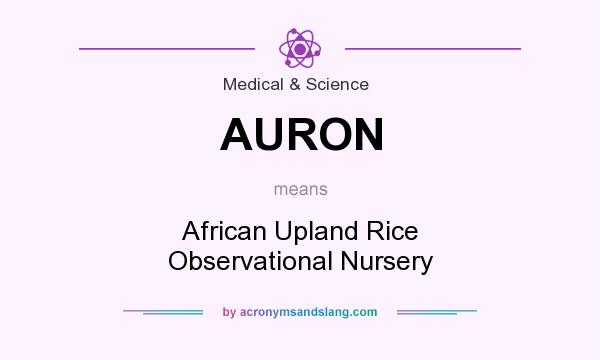 What does AURON mean? It stands for African Upland Rice Observational Nursery