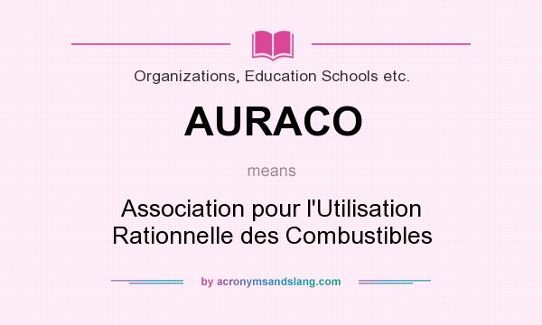 What does AURACO mean? It stands for Association pour l`Utilisation Rationnelle des Combustibles