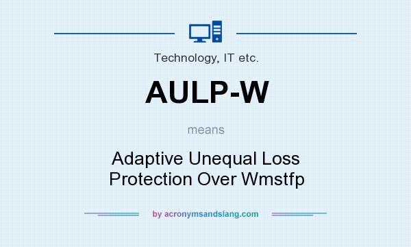 What does AULP-W mean? It stands for Adaptive Unequal Loss Protection Over Wmstfp