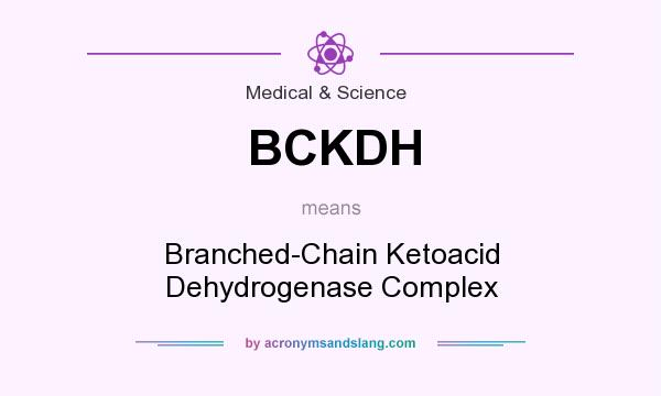 What does BCKDH mean? It stands for Branched-Chain Ketoacid Dehydrogenase Complex