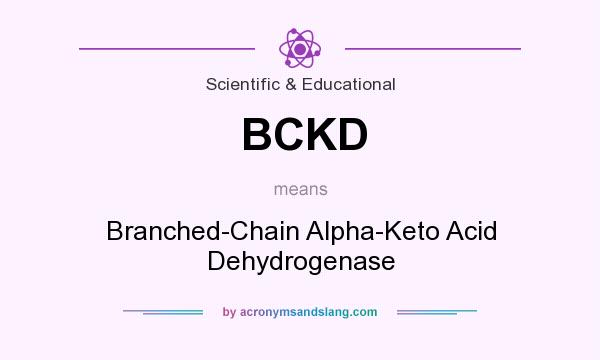 What does BCKD mean? It stands for Branched-Chain Alpha-Keto Acid Dehydrogenase