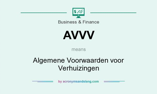 What does AVVV mean? It stands for Algemene Voorwaarden voor Verhuizingen