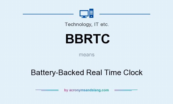What does BBRTC mean? It stands for Battery-Backed Real Time Clock