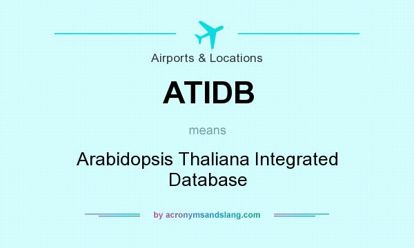 What does ATIDB mean? It stands for Arabidopsis Thaliana Integrated Database