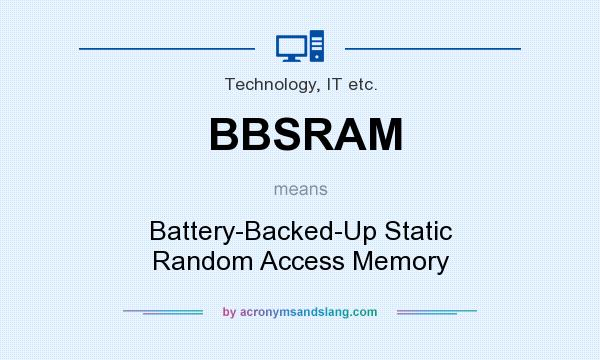 What does BBSRAM mean? It stands for Battery-Backed-Up Static Random Access Memory