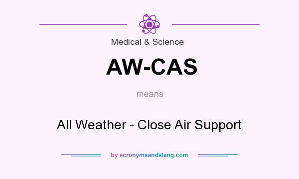 What does AW-CAS mean? It stands for All Weather - Close Air Support
