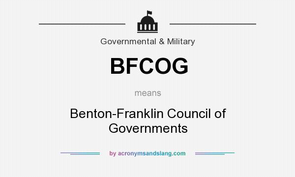 What does BFCOG mean? It stands for Benton-Franklin Council of Governments