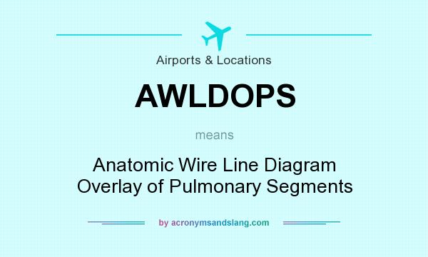 What does AWLDOPS mean? It stands for Anatomic Wire Line Diagram Overlay of Pulmonary Segments
