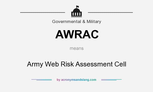 What does AWRAC mean? It stands for Army Web Risk Assessment Cell