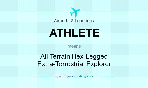 What does ATHLETE mean? It stands for All Terrain Hex-Legged Extra-Terrestrial Explorer