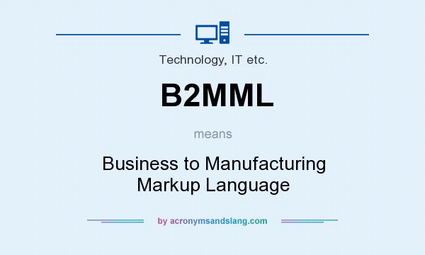 What does B2MML mean? It stands for Business to Manufacturing Markup Language