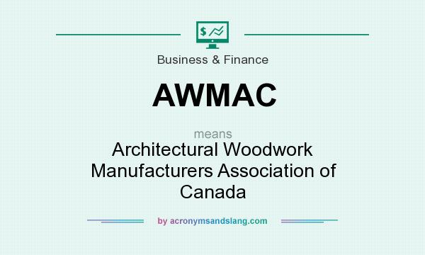 What does AWMAC mean? It stands for Architectural Woodwork Manufacturers Association of Canada