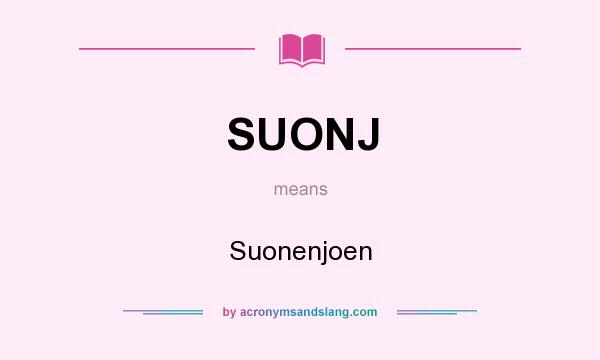 What does SUONJ mean? It stands for Suonenjoen