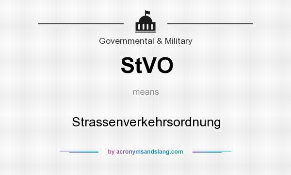 What does StVO mean? It stands for Strassenverkehrsordnung