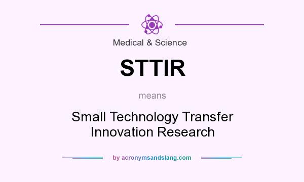 What does STTIR mean? It stands for Small Technology Transfer Innovation Research