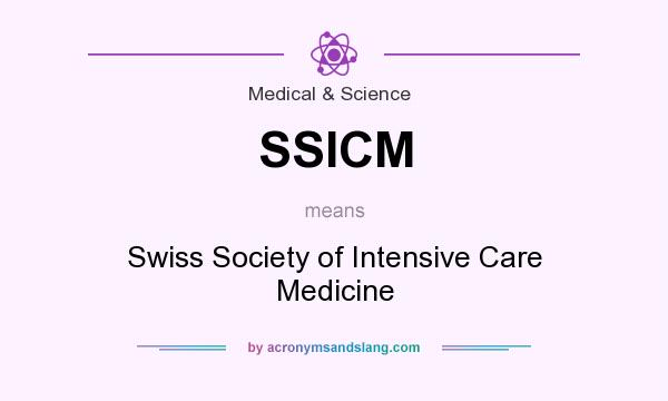 What does SSICM mean? It stands for Swiss Society of Intensive Care Medicine