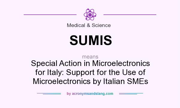 What does SUMIS mean? It stands for Special Action in Microelectronics for Italy: Support for the Use of Microelectronics by Italian SMEs
