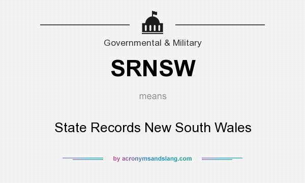 What does SRNSW mean? It stands for State Records New South Wales