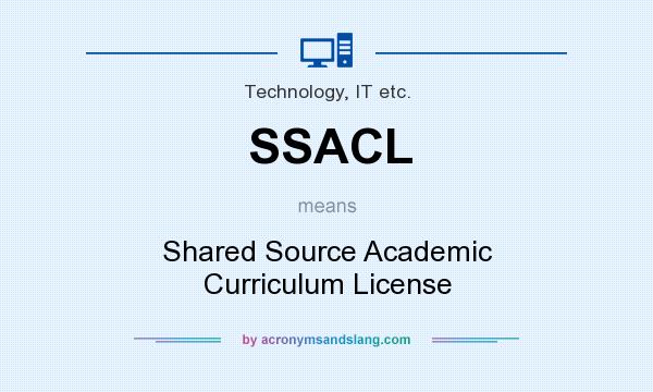 What does SSACL mean? It stands for Shared Source Academic Curriculum License