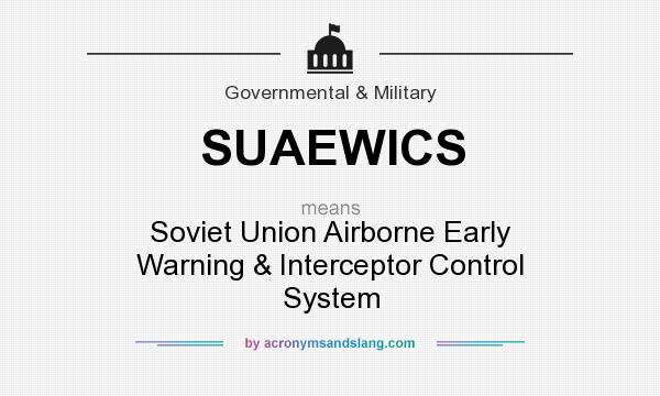 What does SUAEWICS mean? It stands for Soviet Union Airborne Early Warning & Interceptor Control System